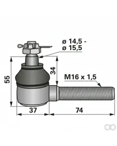 Prillinger - 00624461 - Kugelgelenk rechts und Stangen