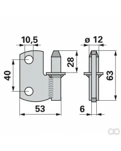 Prillinger - 00629044 - Scharnierzapfen Anstelle Von A