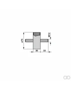 Prillinger - 00630178 - Gummipuffer 75X30 Anstelle Von
