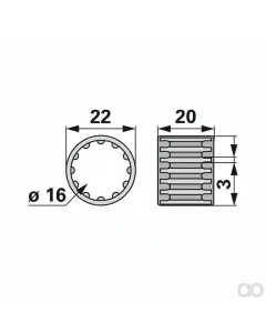 Prillinger - 00630185 - Nadelkranz K16X22X20 Anstelle