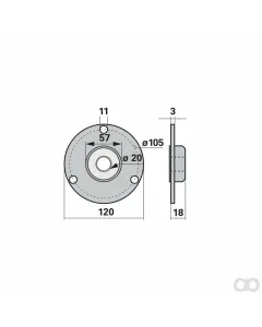 Prillinger - 00647519 - Flanschplatte mit Lager Anstelle