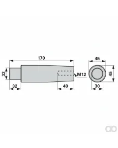Prillinger - 00647696 - Tragbolzen 170 mm, Anstelle Von