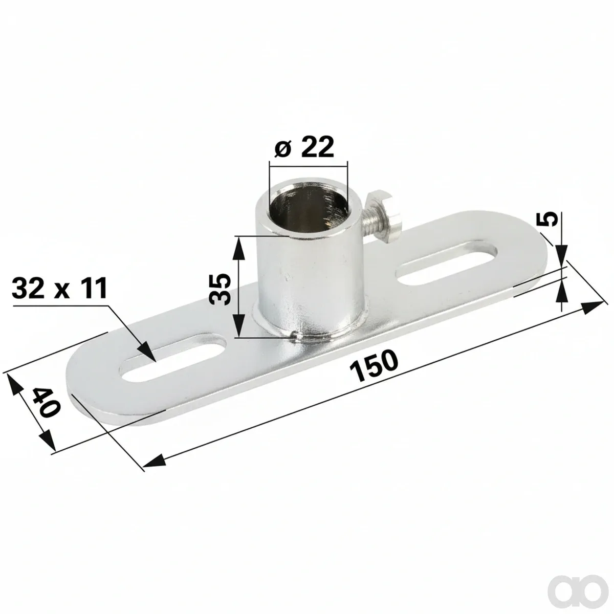 Prillinger - 00713683 - Wandhalter Edelstahl Mit 1/2 Zoll