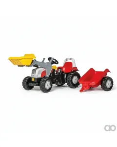 Rolly Toys - R02393 - Tretlaster Mit Frontlader Und Anhänger, Steyr, Ab 2,5 Jahren, Rollykid